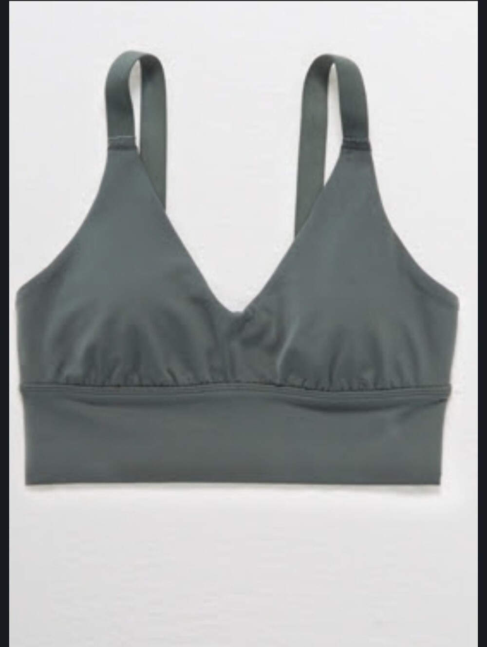 Aerie Offline Twist Back Sports Bra M Dusty Sage Green